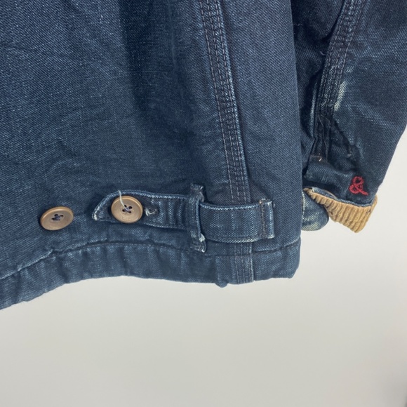 45rpm& Indigo Dyed Fleece Lined Chore Coat size 3 - Picture 3 of 7